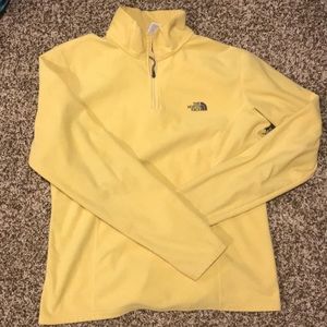 NorthFace 1/4 ZIP Yellow Pullover